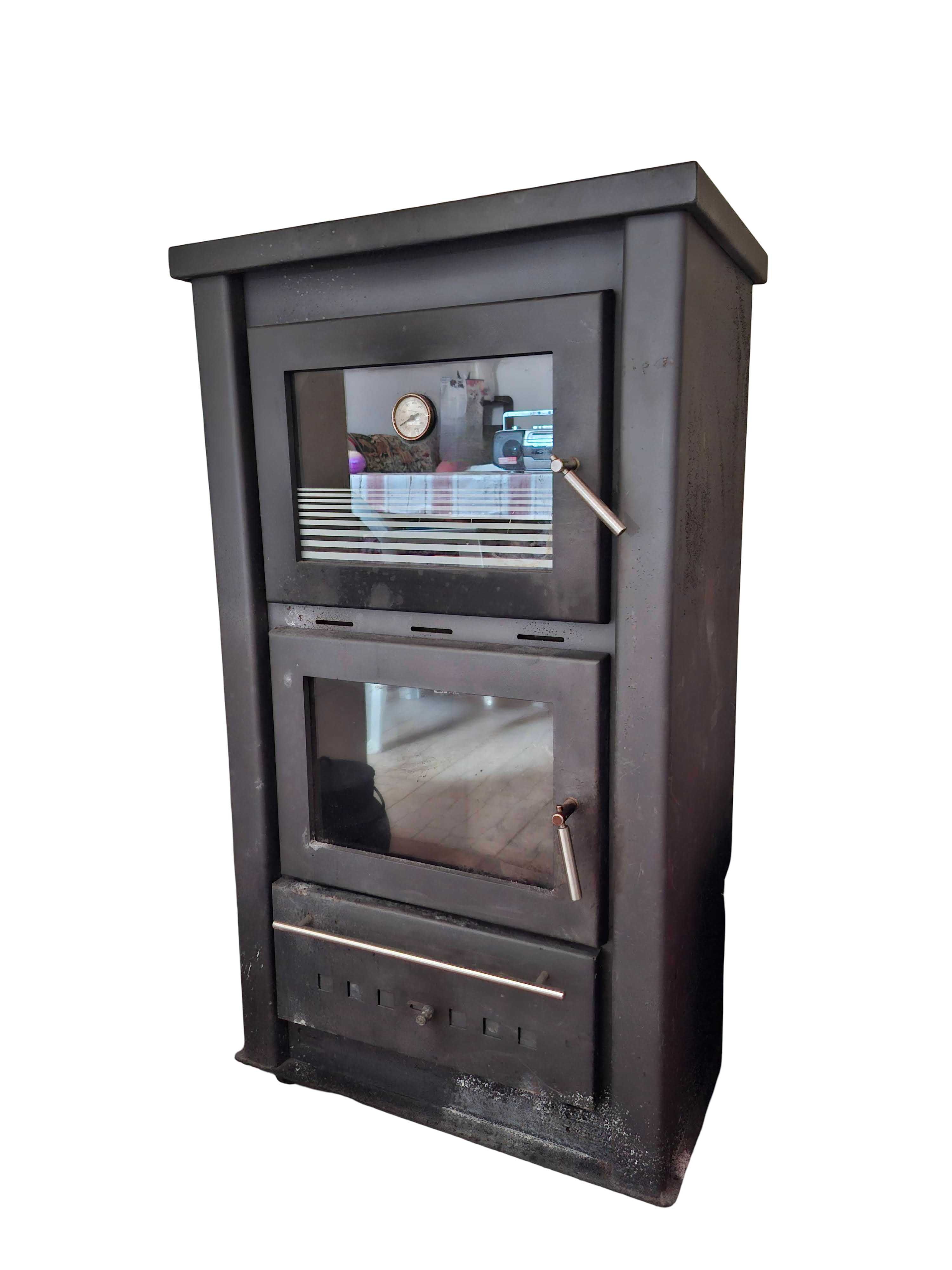 Salamandra a lenha com forno