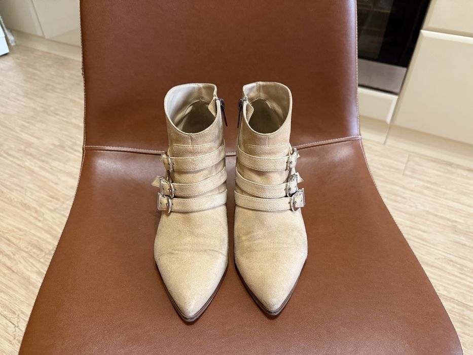 Черевики казаки з італійськоі замші