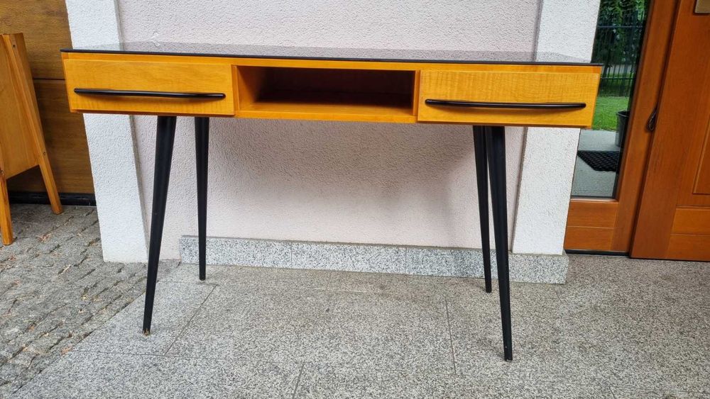 Biurko Konsola Toaletka Mojmir Pozar Design PRL lata 60 Czechosłowacja