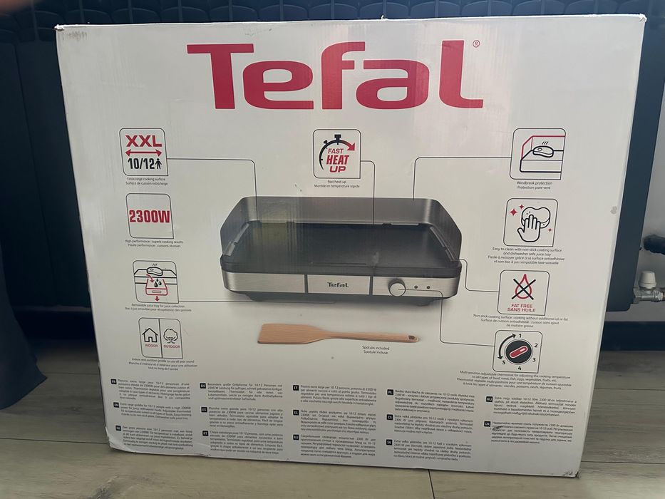 Tefal Maxi Plancha XXL 10/12 Osób CB690D12 czarna TOMI-TECH