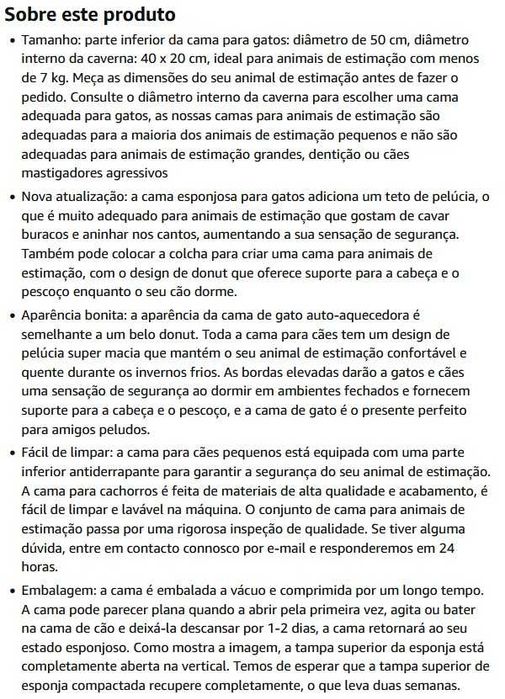 Cama para gato ou cão — nova, nunca usada!