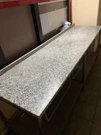 стіл з натурального каменю та нержавіючої сталі