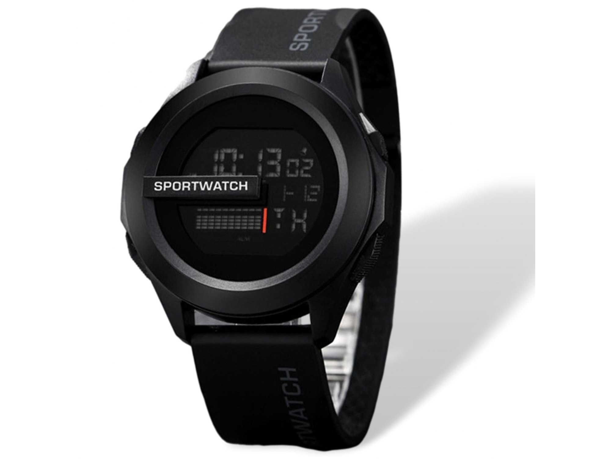 Zegarek Sportowy Z Podświetleniem LED Elektroniczny Czarny Na Prezent