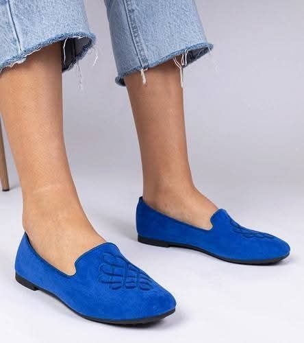 Baleriny damskie z haftem