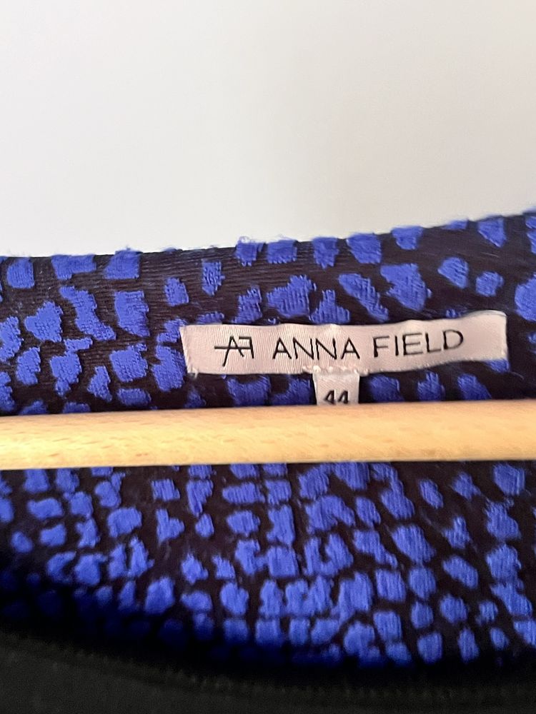 Anna Field - Sukienka czarno chabrowa bez rękawów wiskoza