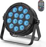LED PAR 14 x 6W RGBW DMX oświetlenie dj sceniczne ZQ01424 + PILOT