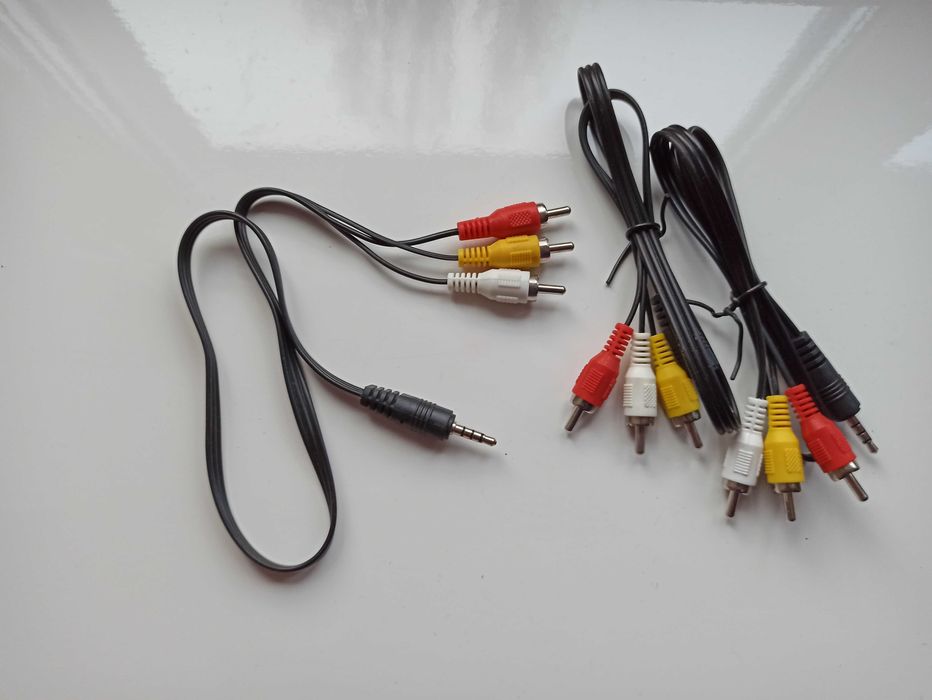 Кабель аудіо тюльпан 2RCA на 3,5 Jack аукс БЕЗКОШТОВНА олх доставка
