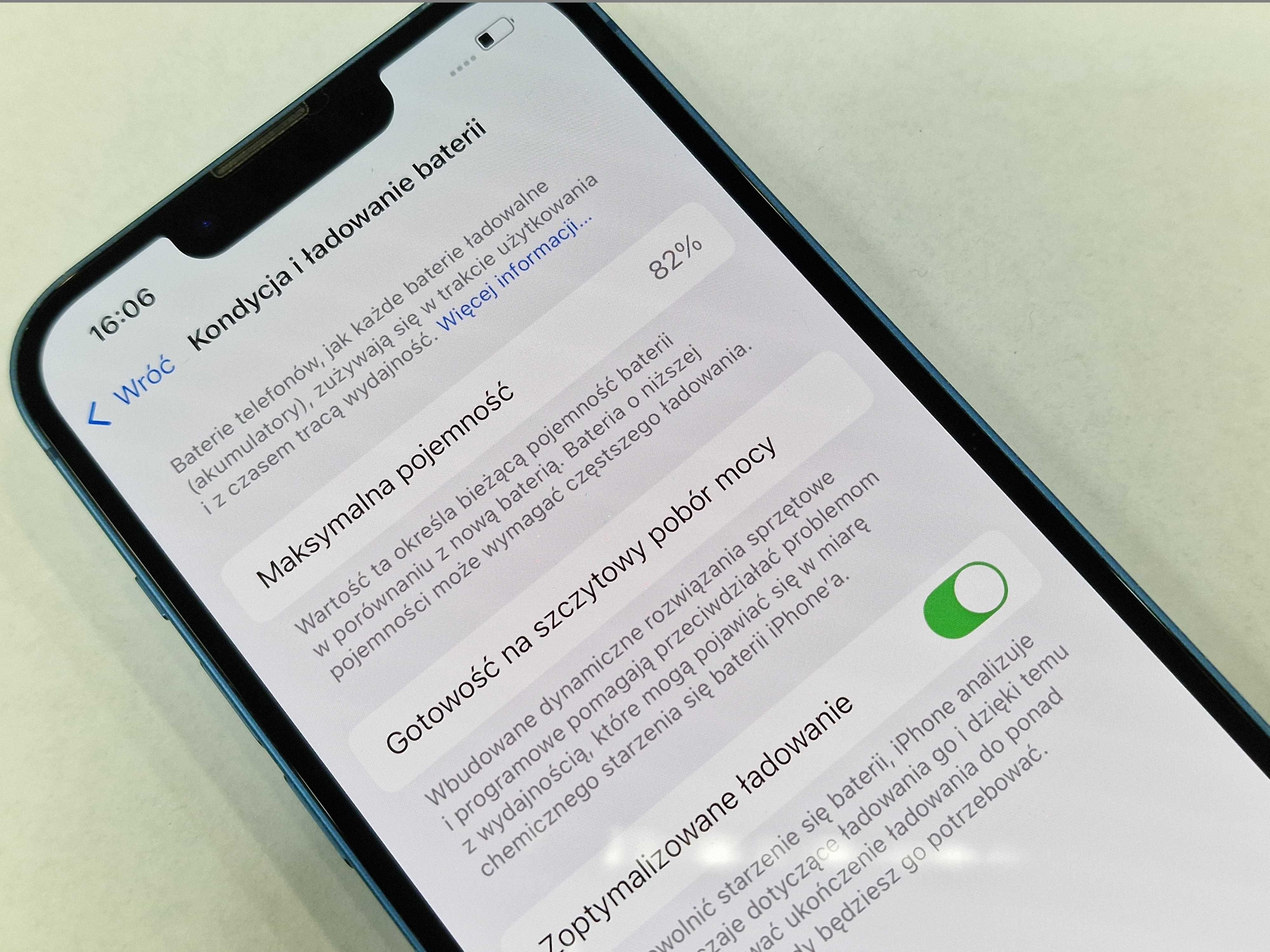 Iphone 13 256GB/ Blue/ Bat 82%/ Grade B+/ Gwarancja + ładowarka