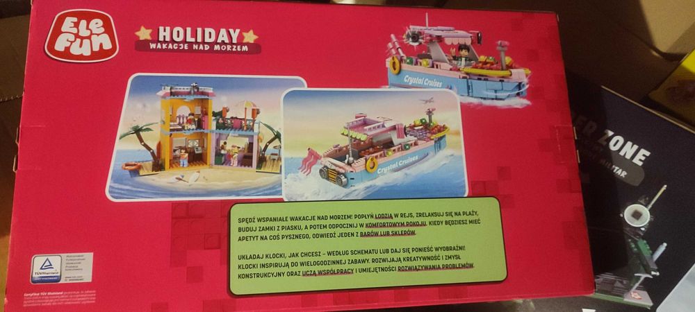 Klocki elefun wakacje nad morzem statek