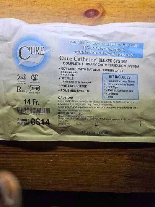 Набір для катетеризації сечового міхура. катетер Cure 14 Fr