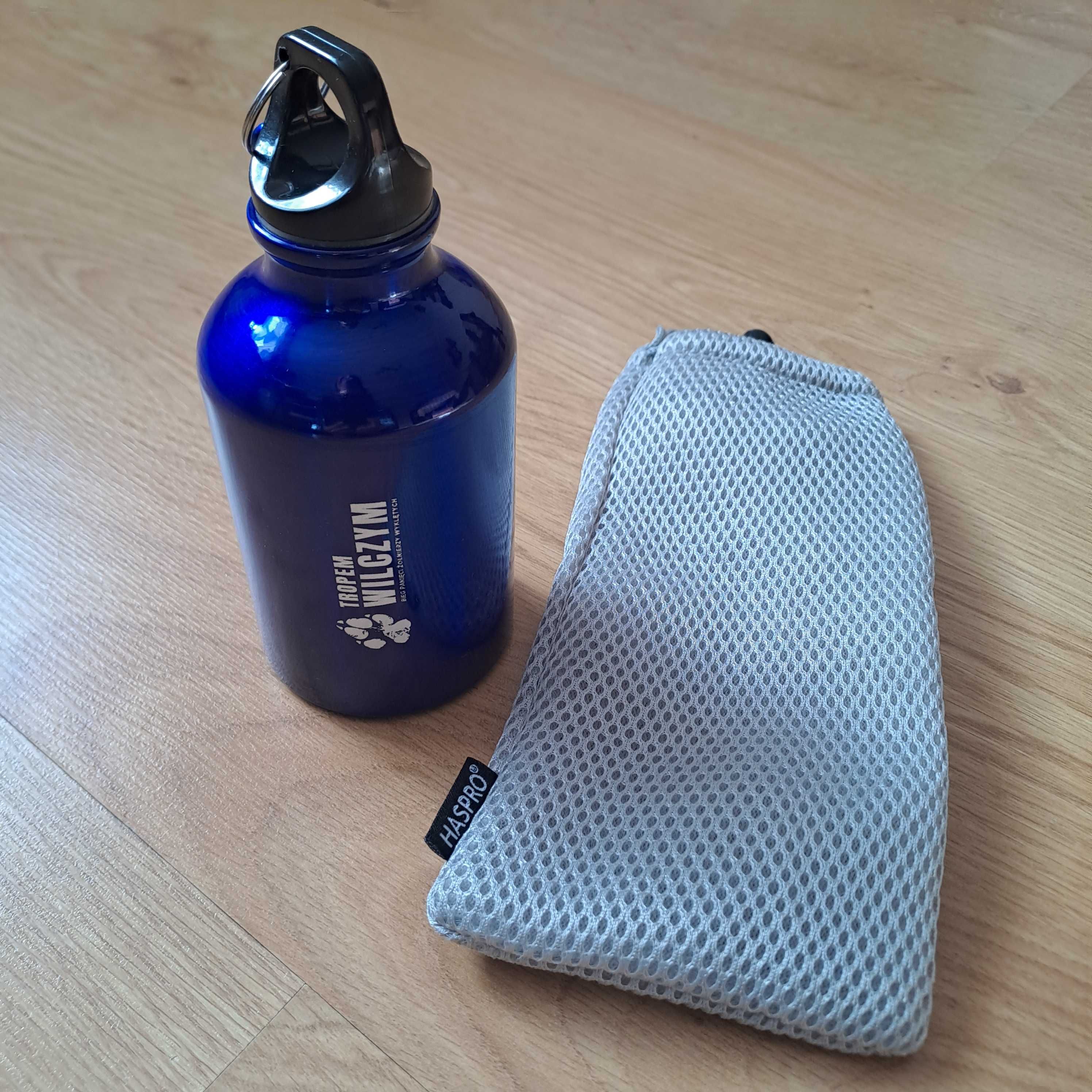 Aluminiowa butelka na wodę z zakrętką i karabińczykiem, 300 ml