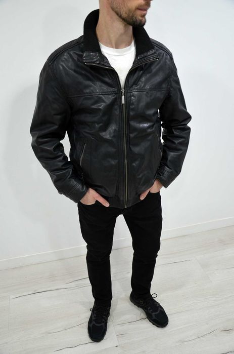 Warren & Parker, 100% натуральна шкіряна куртка, бомбер