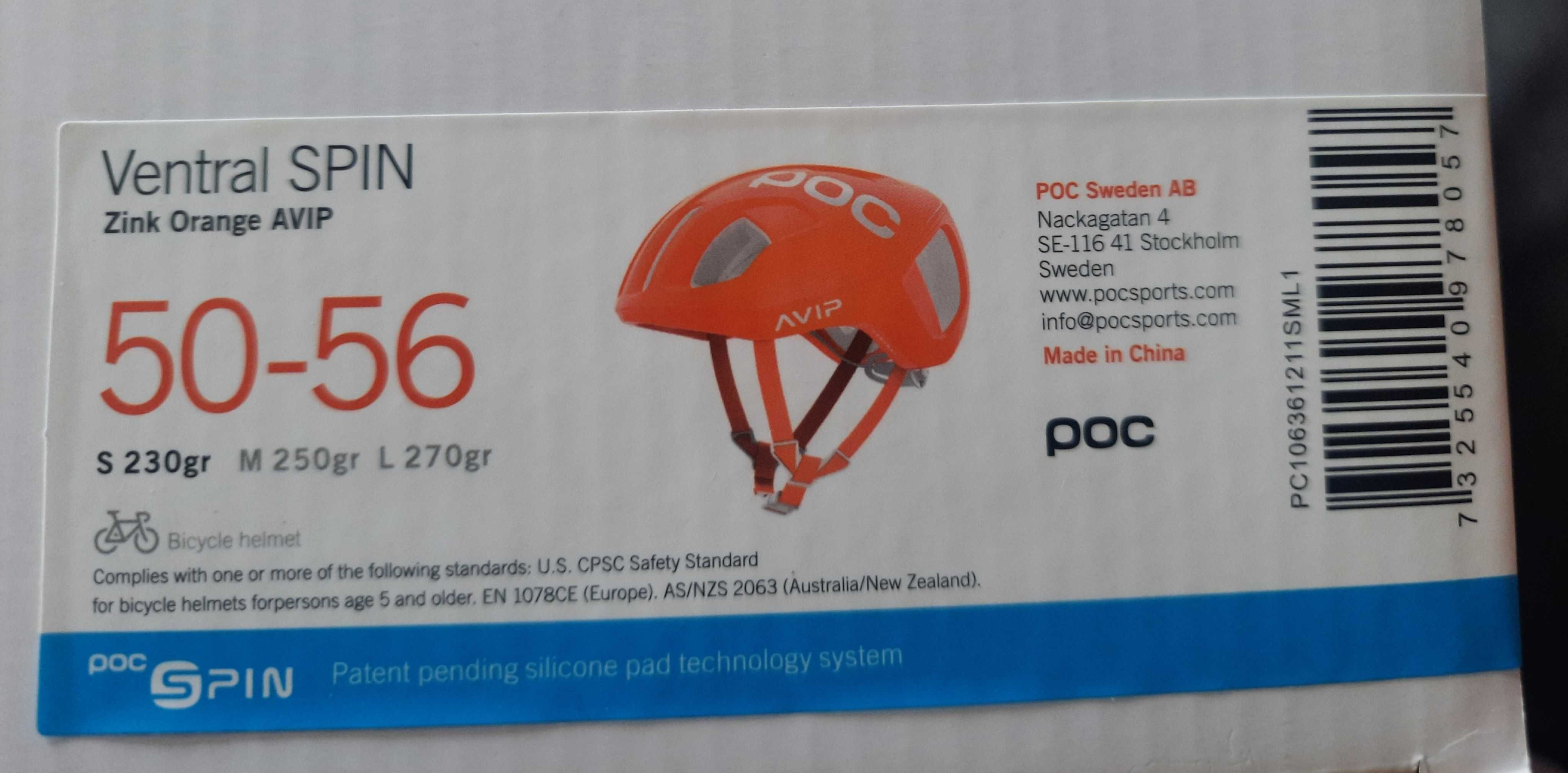Kask POC Ventral SPIN S 50-56 NOWY z metką