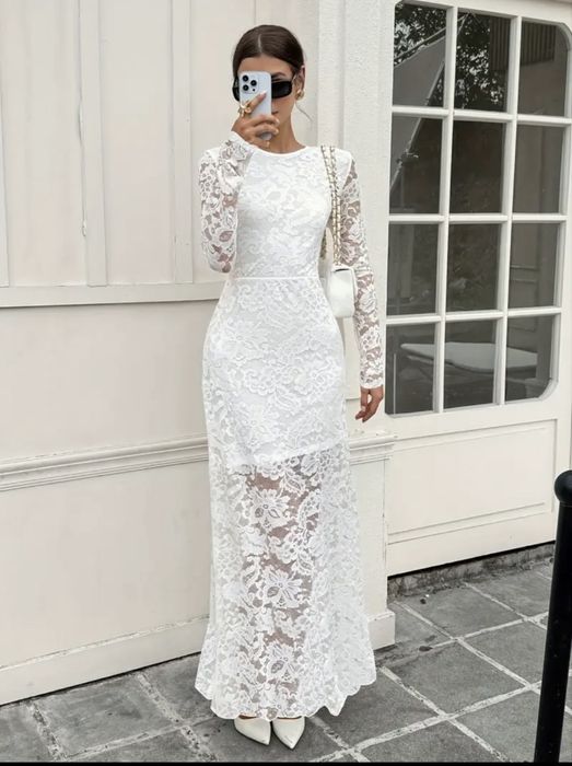 Сукня біла мереживна