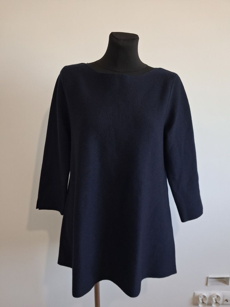 COS granatowy sweter wełniany M
