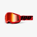 100% PROCENT Gogle STRATA 2 CZERWONY SZYBKA czerwone lustro