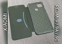 Чехол книжка на Xiaomi Redmi 9 9A 9C чохол книжка з магнітом шкіряний