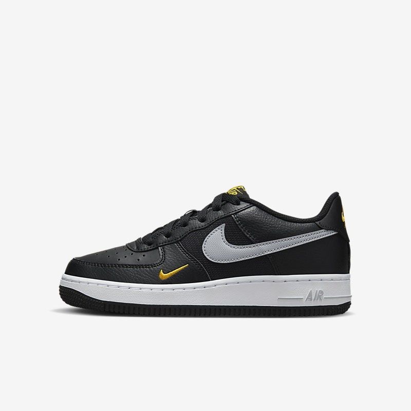 Nike Air Force 1 GS Black/Wolf Grey Trainers (FD9772-001)