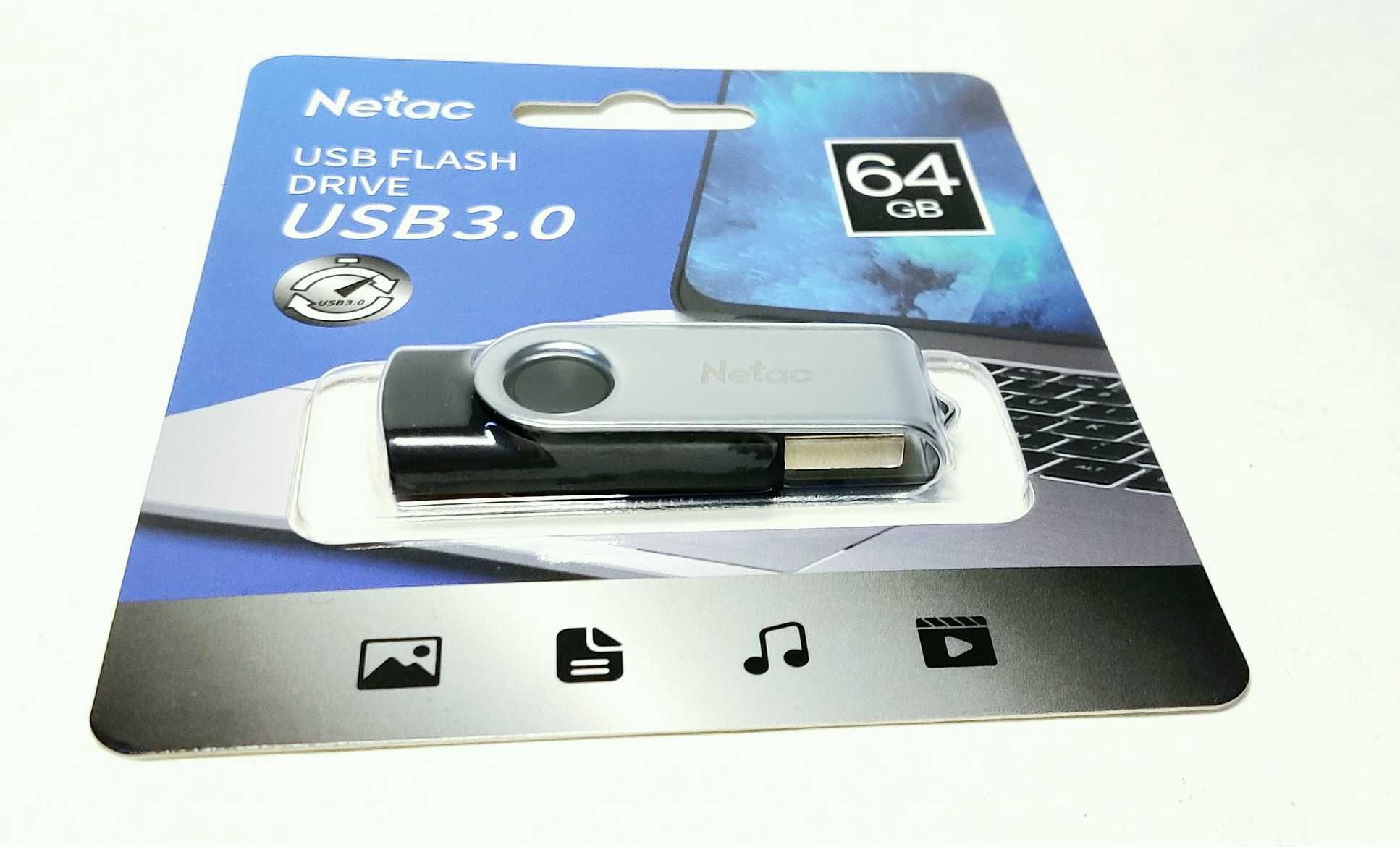 Flash USB 3.0 64Gb флэшка Netac 64Гб