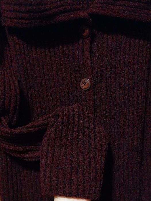 Sweter narzuta ciemny bordowy Bek&R M L XL 38 40 42 wysyłka