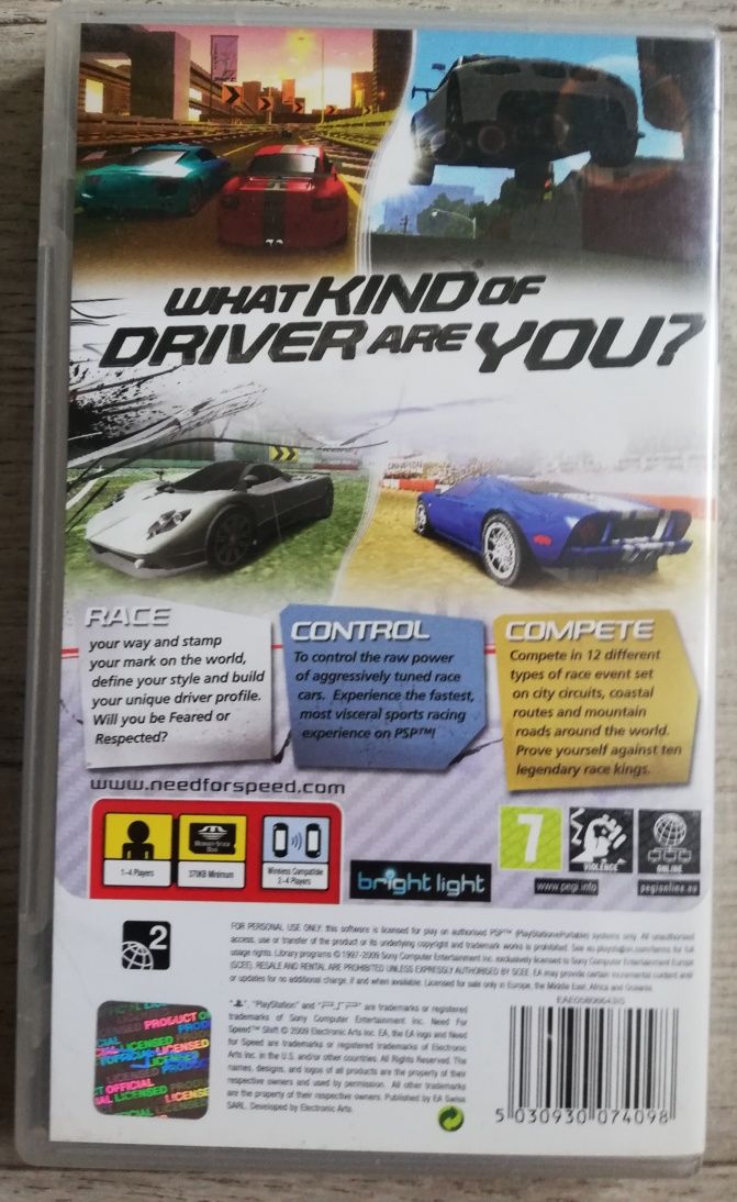 Need For Speed Shift gra na PSP