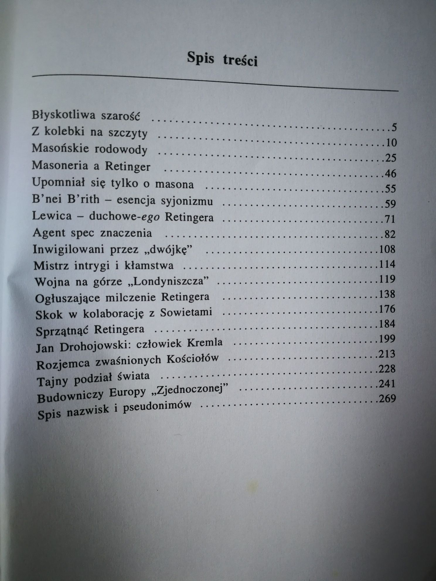 Książka Retinger mason i agent syjonizmu, Henryk Pająk
