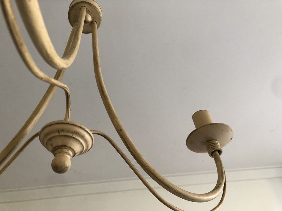 Candeeiro teto cor marfim