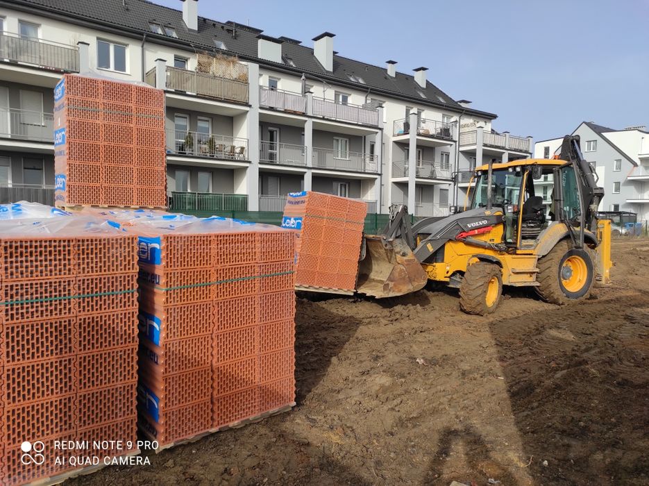 Usługi koparko ładowarka kołowka 18ton Legnica Jawor