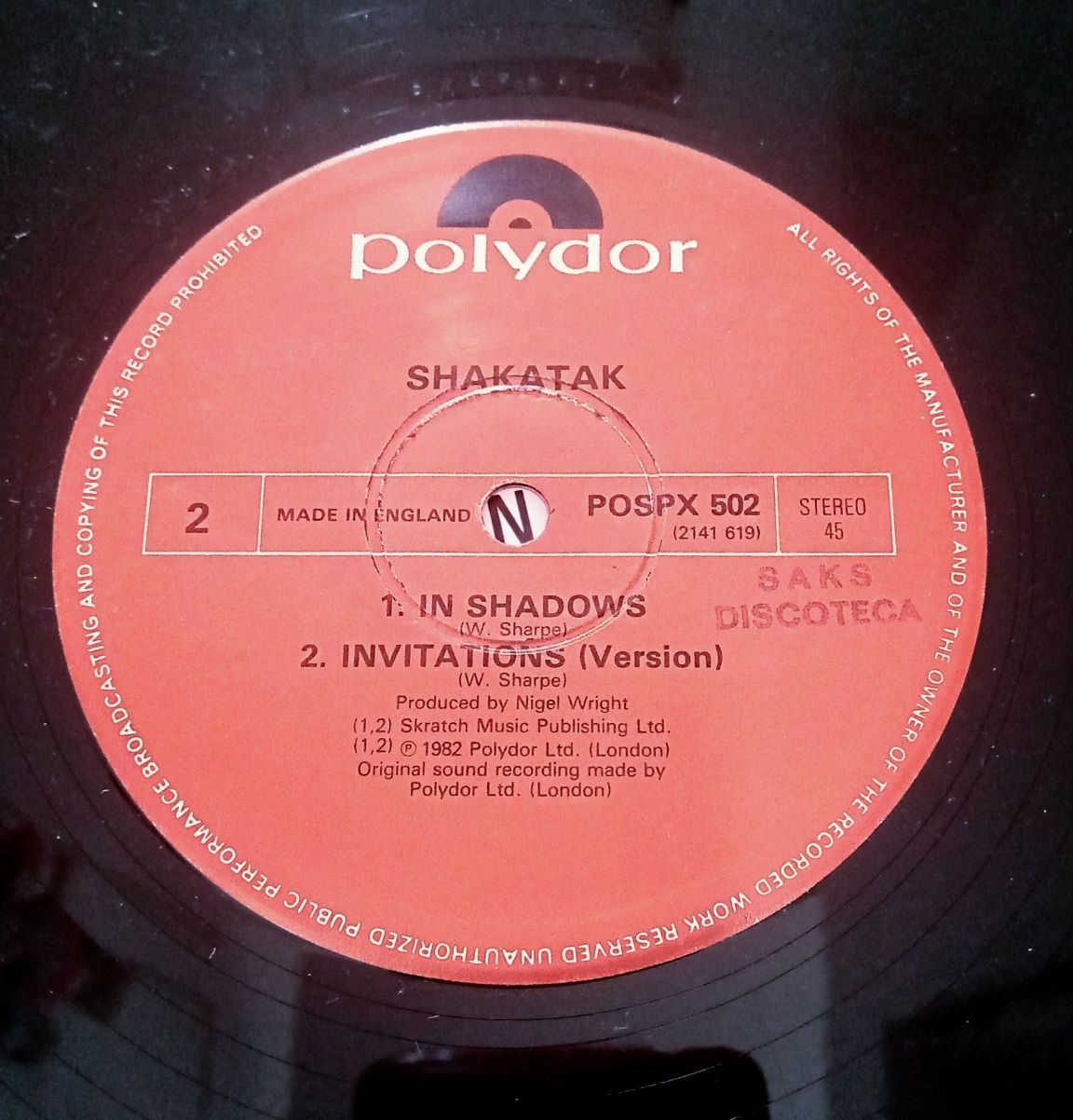 Shakatak, Invitations 12" maxi single