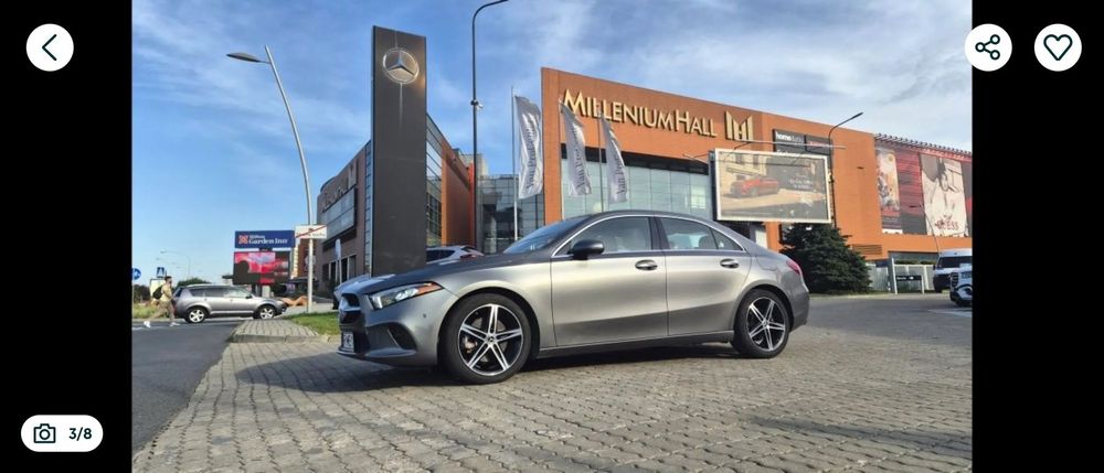 Mercedes-Benz Klasa A Śliczny Mercedes A 220 4matic Panorama biała skóra W 177