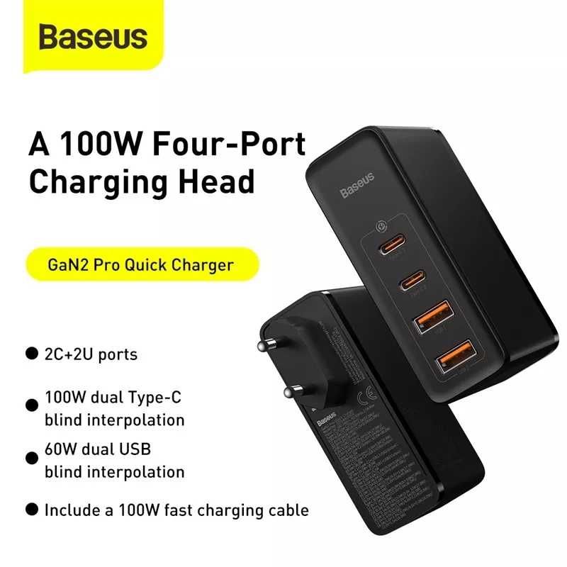 ⇒ Зарядное устройство Baseus GaN2 Pro на 100W + кабель Baseus 100W!