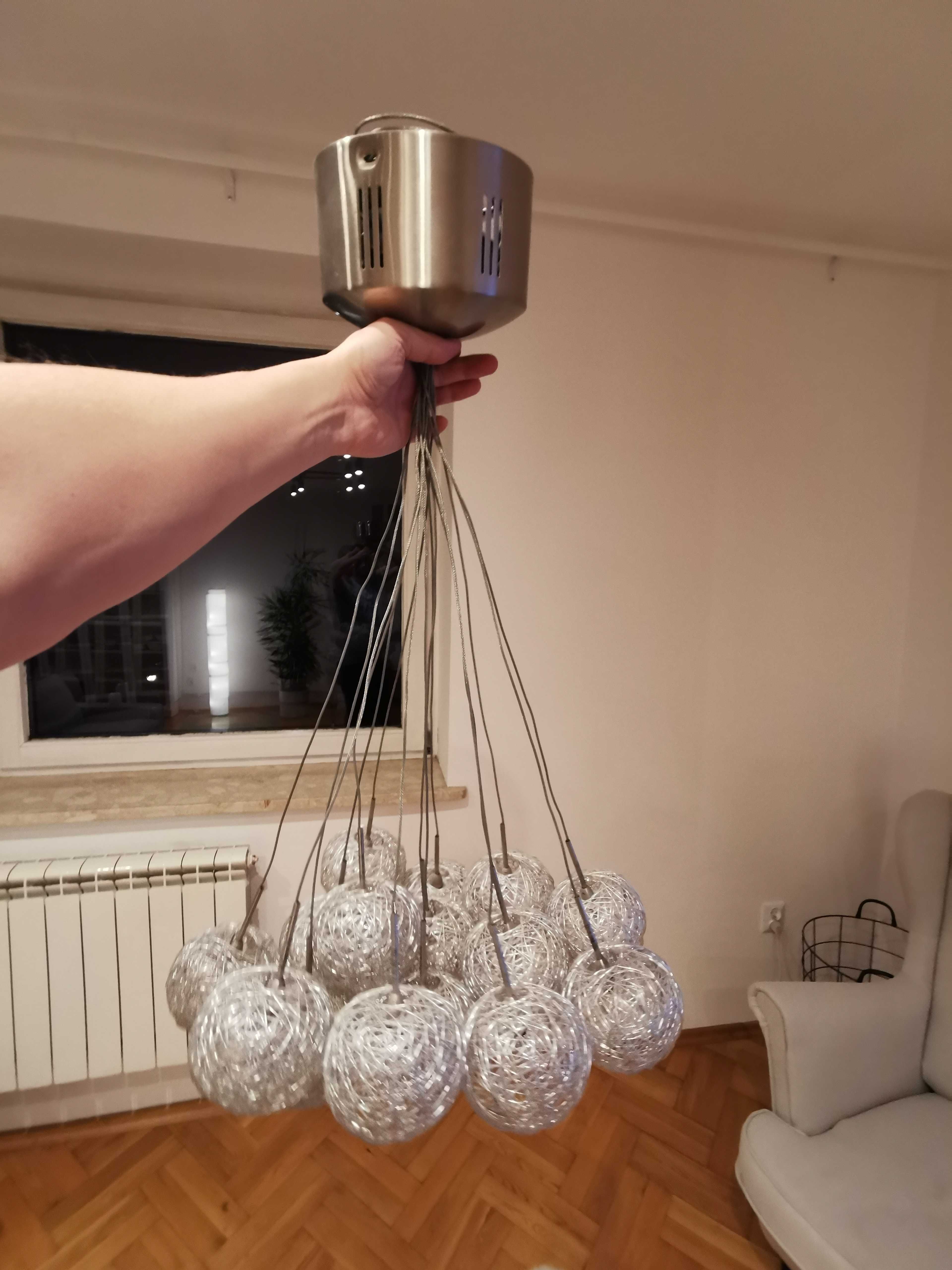 Lampa wiszące metalowe kulki klimatyczne światło Massive Phillips