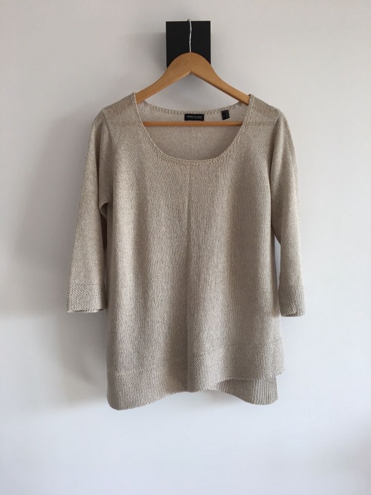 Sweter beżowy camel taupe basic tchibo