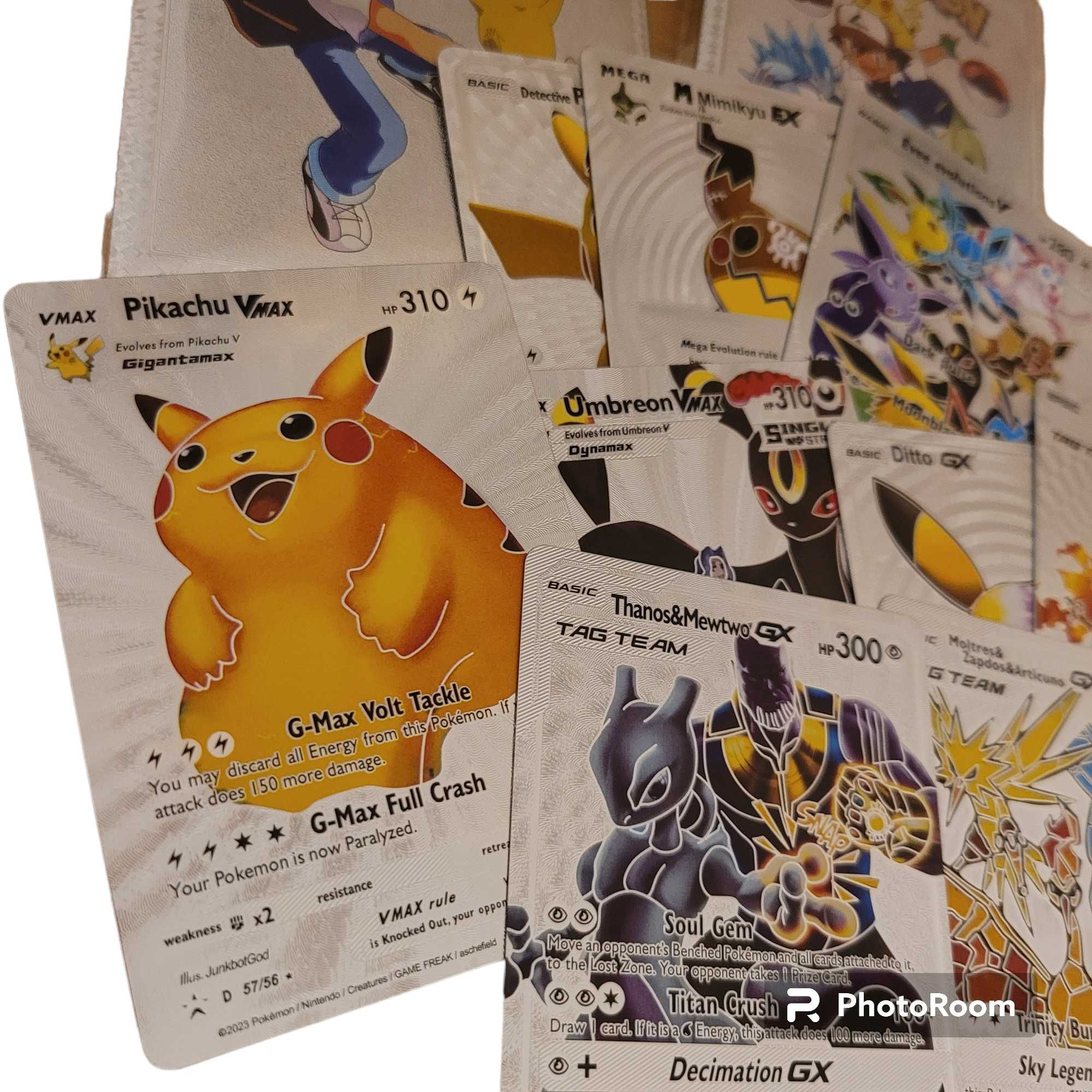Zestaw kart pokemon 3w1 złote czarne oraz srebrne!