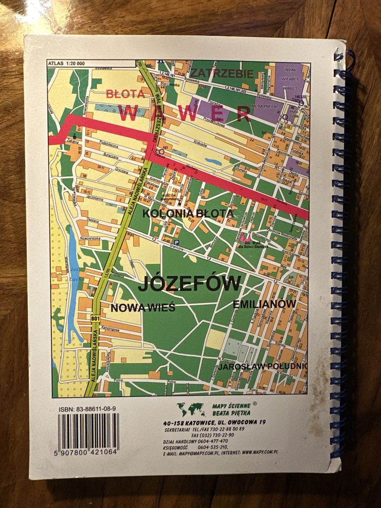 Warszawa i okolice. Skala 1:18500 Atlas