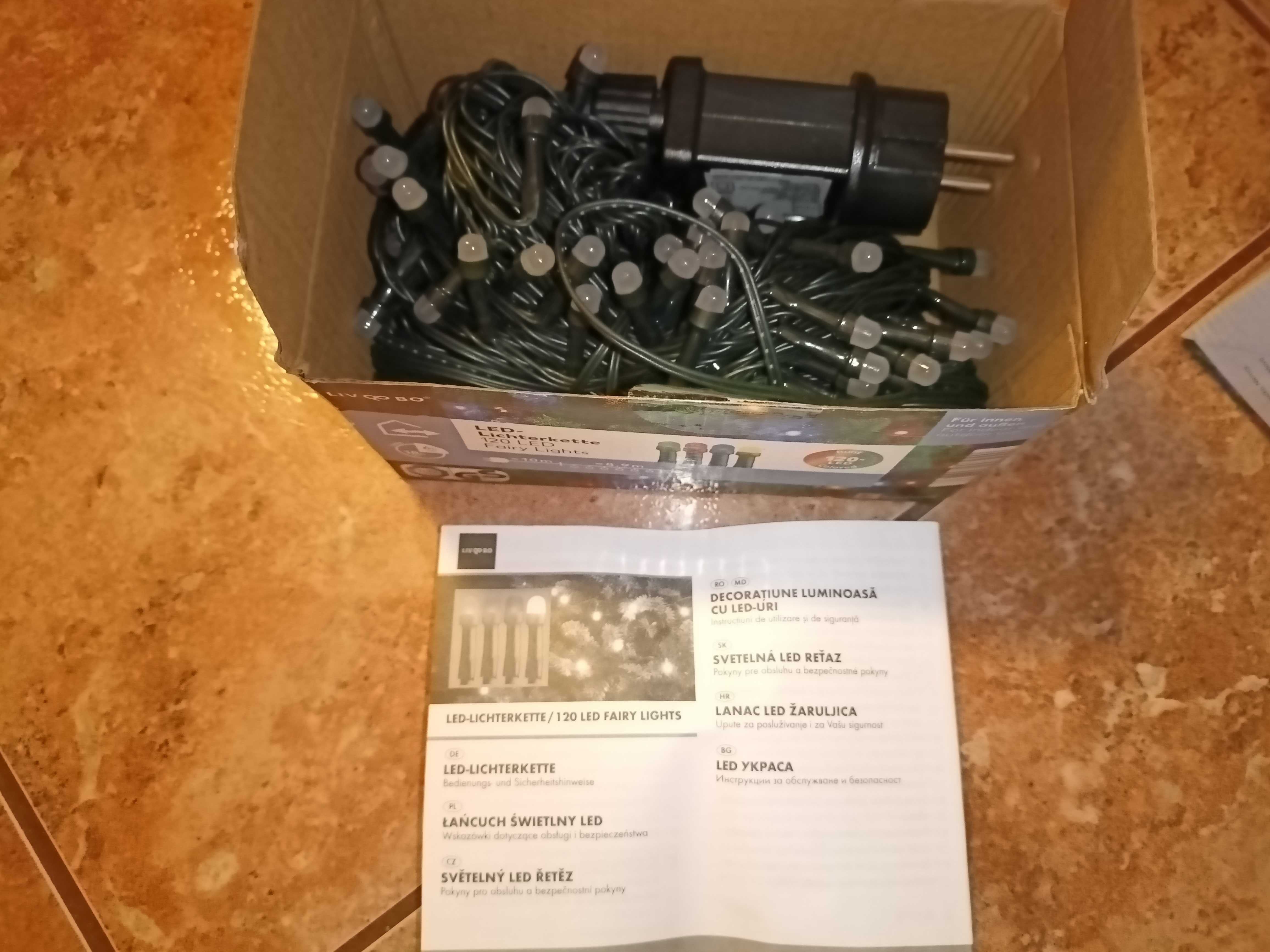 Łańcuch  świetlny LED lampki 120 LED 10 m
