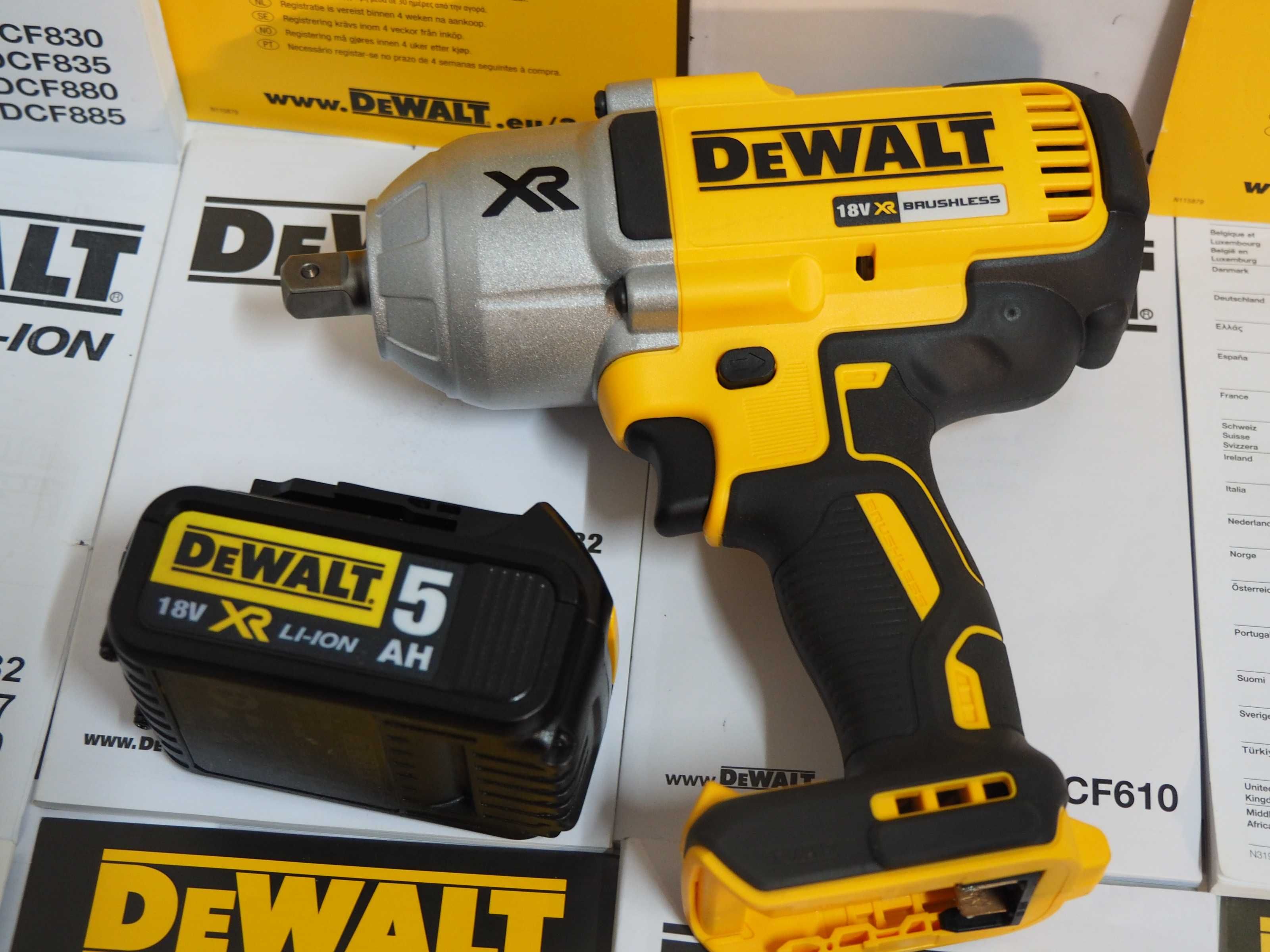 Zestaw Klucz udarowy DEWALT DCF 900 + bateria 18v 5ah moc 1898Nm