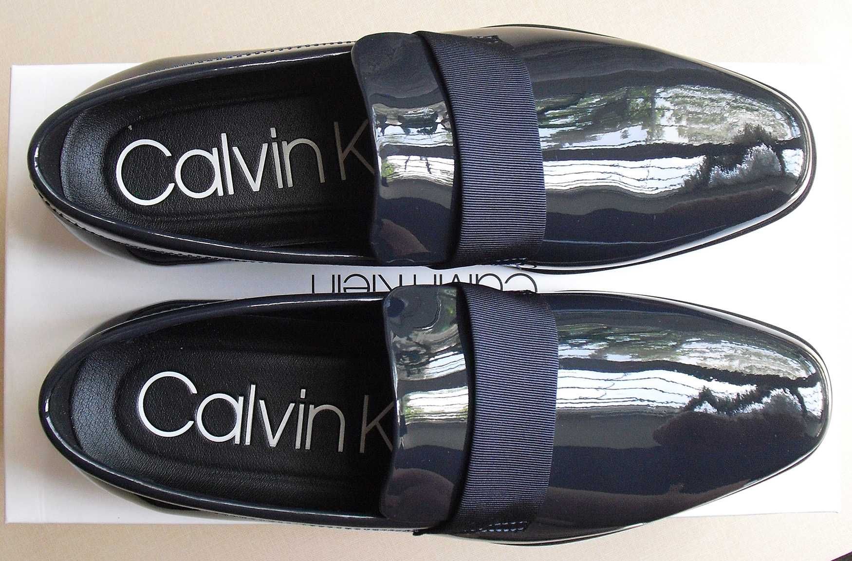 Мужские модные синие лакированные туфли Calvin Klein
