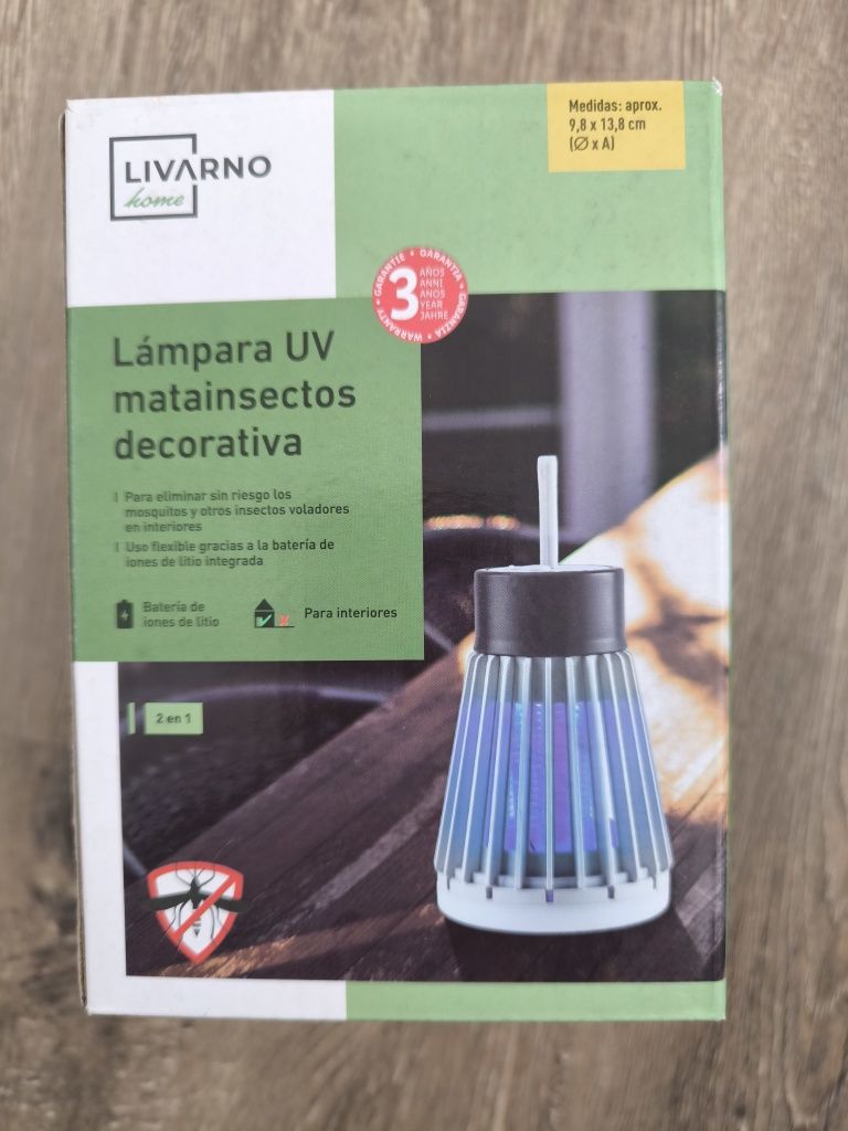 Lâmpada UV eliminadora de insetos com iluminação decorativa