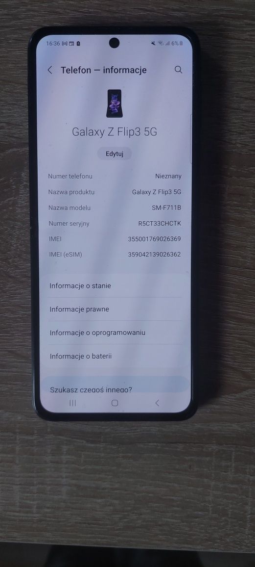 Samsung SM-F711B 128 GB ROM 8 GB RAM