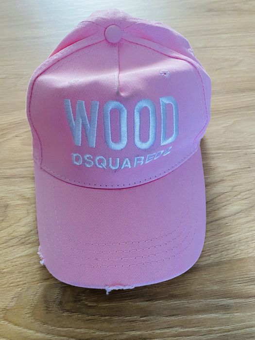 Wood dsquared2 czapka rozowa z daszkiem