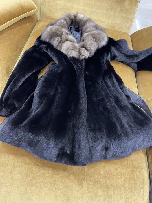 SALE-60 %. Шикарная норка блэкглама с баргузинским соболем