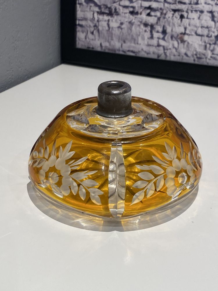 Antyczny krysztalowy flakon na perfumy - karafka - vintage - retro