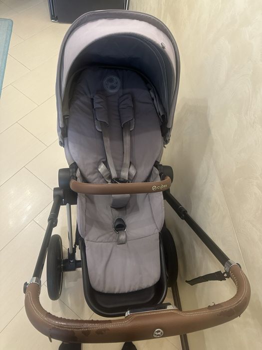 Візочок, коляска 3 в 1 Cybex Сайбекс Priam 4.0 Lux шасі Chrome Brown