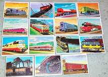 Lote de 15 antigos cromos Os Comboios