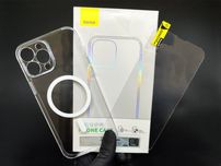 Чехол Baseus MagSafe для Apple iPhone + защитное стекло. Запакованный