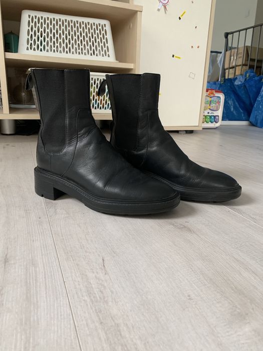 Botki sztyblety kozaki Zara r. 36 skóra naturalna skórzane