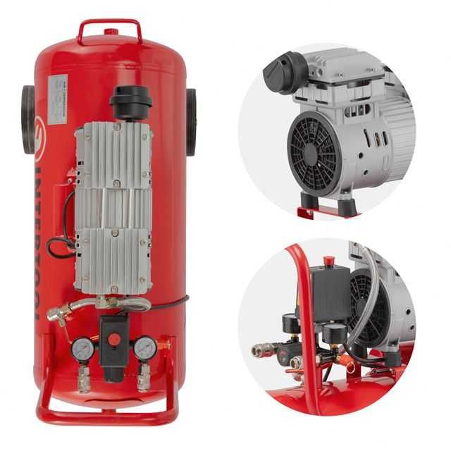 Компресор 50 л, 220 В, безмасляний, 2 циліндра. INTERTOOL PT-0025.