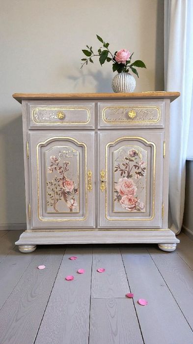 Komoda Vintage I Romantyczna I Kwiaty I Elegancka szafka
