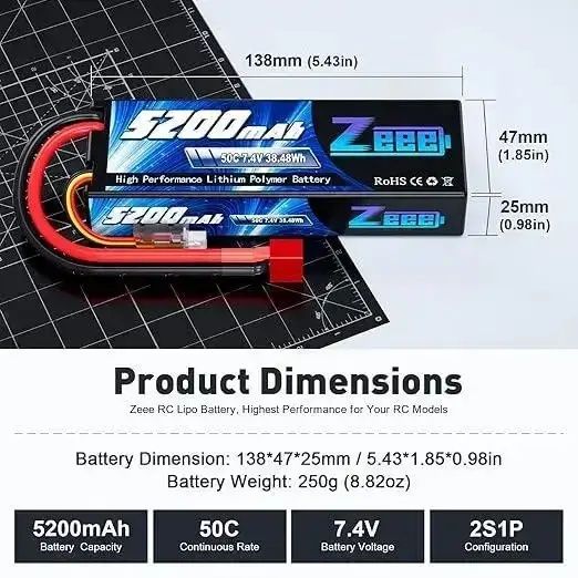 Zeee Power Аккумулятор Zeee High 5200 мАч 7.4 В литий-полимерная